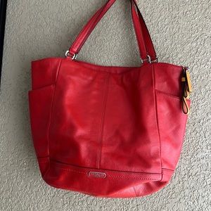 Coach Pebble Grain Leather North/South Tote